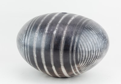 Lot 668 - TIM ANDREWS (born 1960); a large raku humbug...