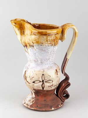 Lot 645 - SIMON CARROLL (1964-2009); a tall earthenware...