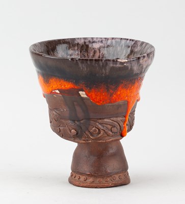 Lot 648 - SIMON CARROLL (1964-2009); a tall earthenware...