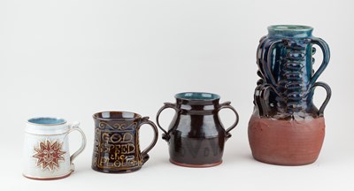 Lot 510 - PETER BROWN for Snake Pottery; a tall multi...