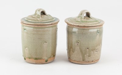 Lot 347 - JIM MALONE (born 1946); a pair of stoneware...