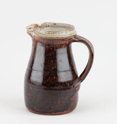 Lot 555 - RICHARD BATTERHAM (1936-2021); a stoneware jug...