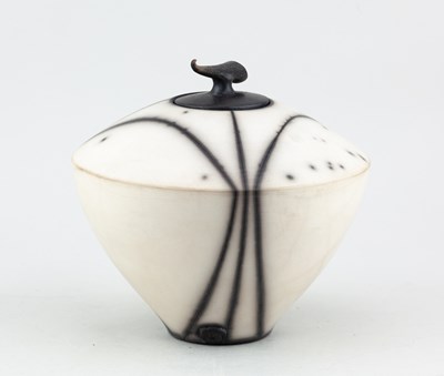 Lot 670 - TIM ANDREWS (born 1960); a raku jar and cover...