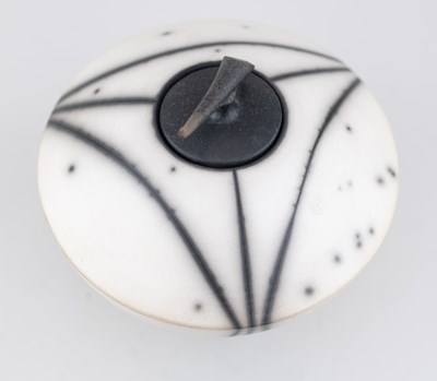 Lot 670 - TIM ANDREWS (born 1960); a raku jar and cover...