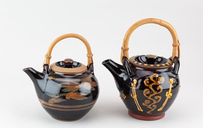 Lot 289 - DEREK EMMS (1929-2004); a stoneware teapot...