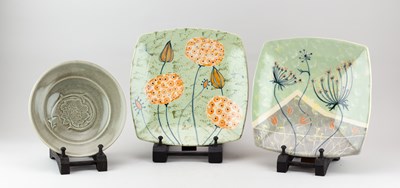 Lot 478 - MERRYN LLOYD (born 1948); a porcelain dish...