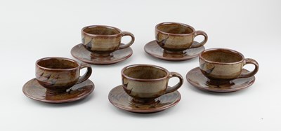 Lot 195 - Abuja Pottery; a group of five stoneware cups...