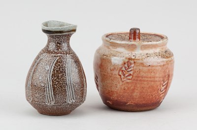 Lot 523 - PHIL ROGERS (1951-2020); a stoneware jar and...