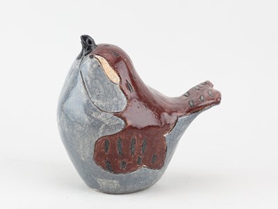 Lot 47 - JENNIE HALE (born 1956); a raku sculpture of a...