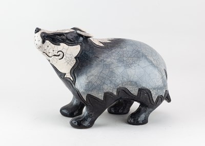 Lot 46 - JENNIE HALE (born 1956); a large raku...