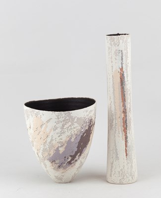 Lot 18 - CLARE CONRAD (born 1949); a stoneware vessel...