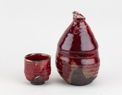 Lot 65 - MARGARET CURTIS (born 1955); a stoneware sake...