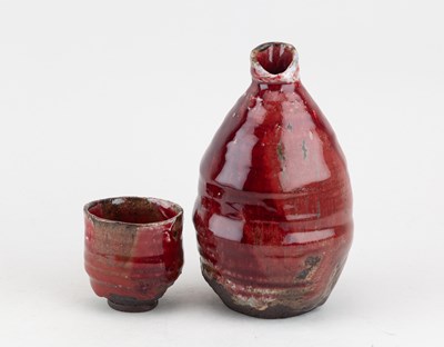 Lot 65 - MARGARET CURTIS (born 1955); a stoneware sake...