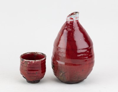 Lot 65 - MARGARET CURTIS (born 1955); a stoneware sake...