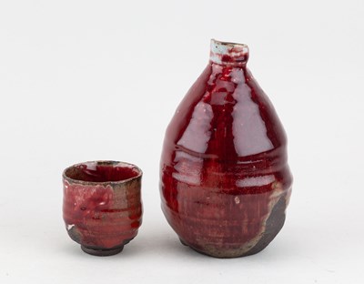 Lot 65 - MARGARET CURTIS (born 1955); a stoneware sake...