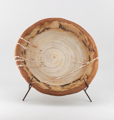 Lot 56 - JULIA GATRILL (born 1960); a stoneware platter...