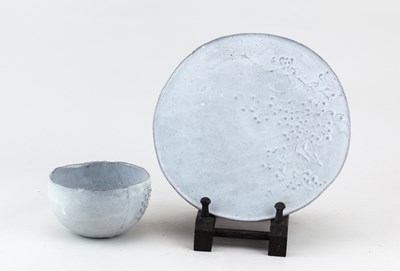 Lot 5 - AKIKO HIRAI (born 1970); a stoneware plate and...