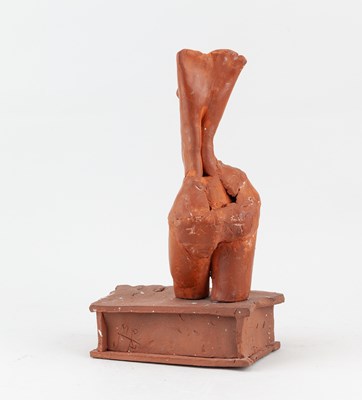 Lot 76 - MO JUPP (1938-2018); 'Standing Female', a red...