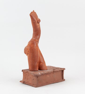 Lot 76 - MO JUPP (1938-2018); 'Standing Female', a red...