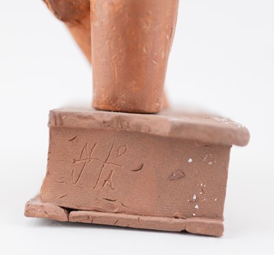 Lot 76 - MO JUPP (1938-2018); 'Standing Female', a red...