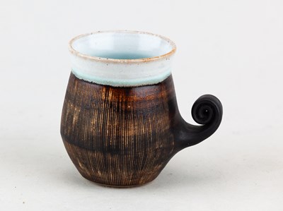 Lot 90 - RAY MARSHALL (1913-1986); a stoneware scroll...