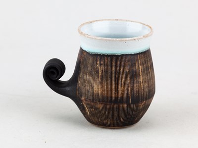 Lot 90 - RAY MARSHALL (1913-1986); a stoneware scroll...