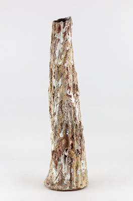 Lot 4 - AKI MORIUCHI (born 1947); a tall tapering...