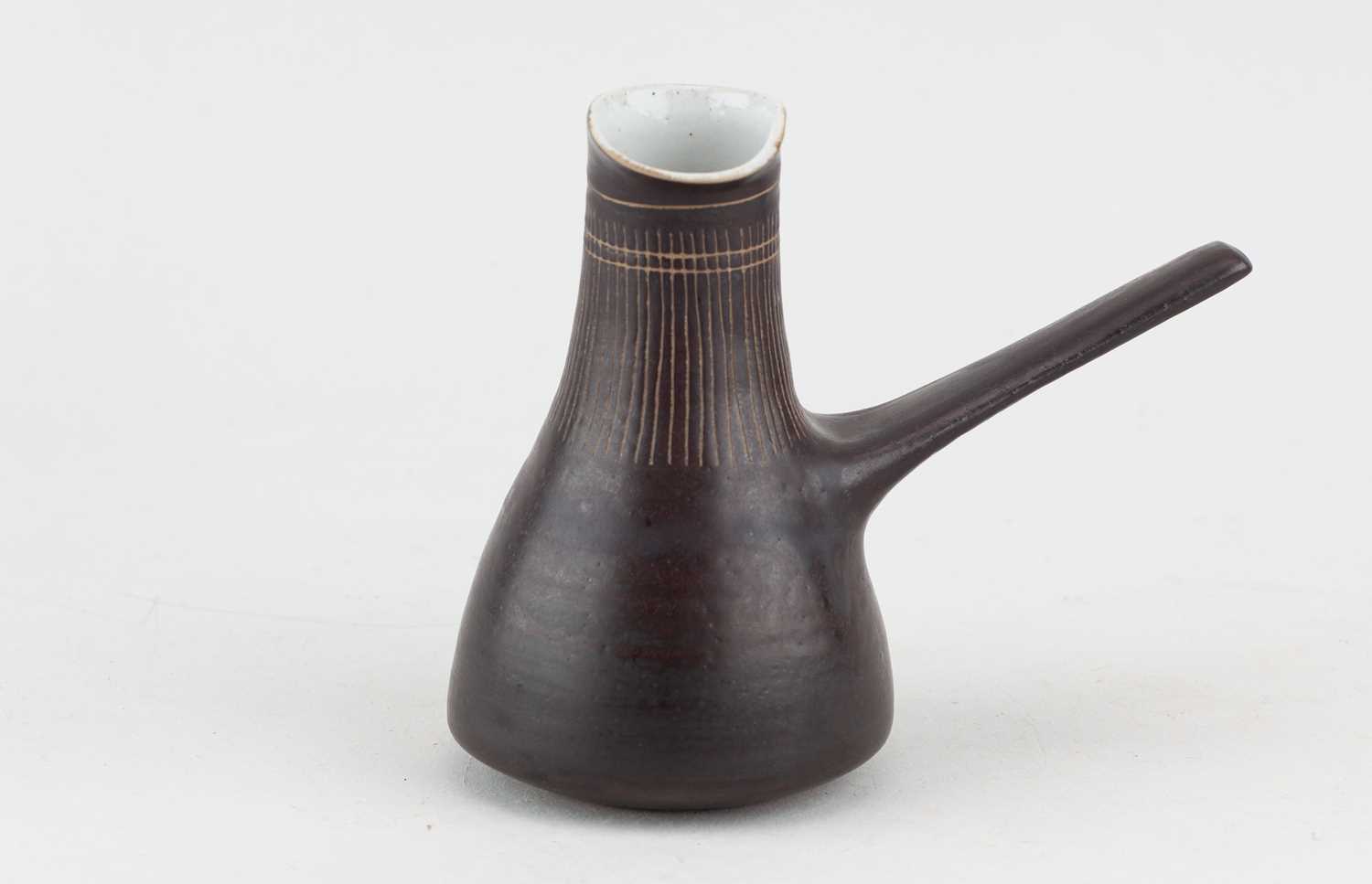 Lot 63 - LUCIE RIE (1902-1995); a stoneware milk jug...