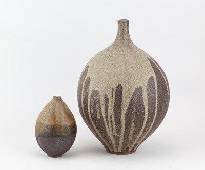 Lot 26 - DAVID WRIGHT (born 1947); a stoneware bottle...