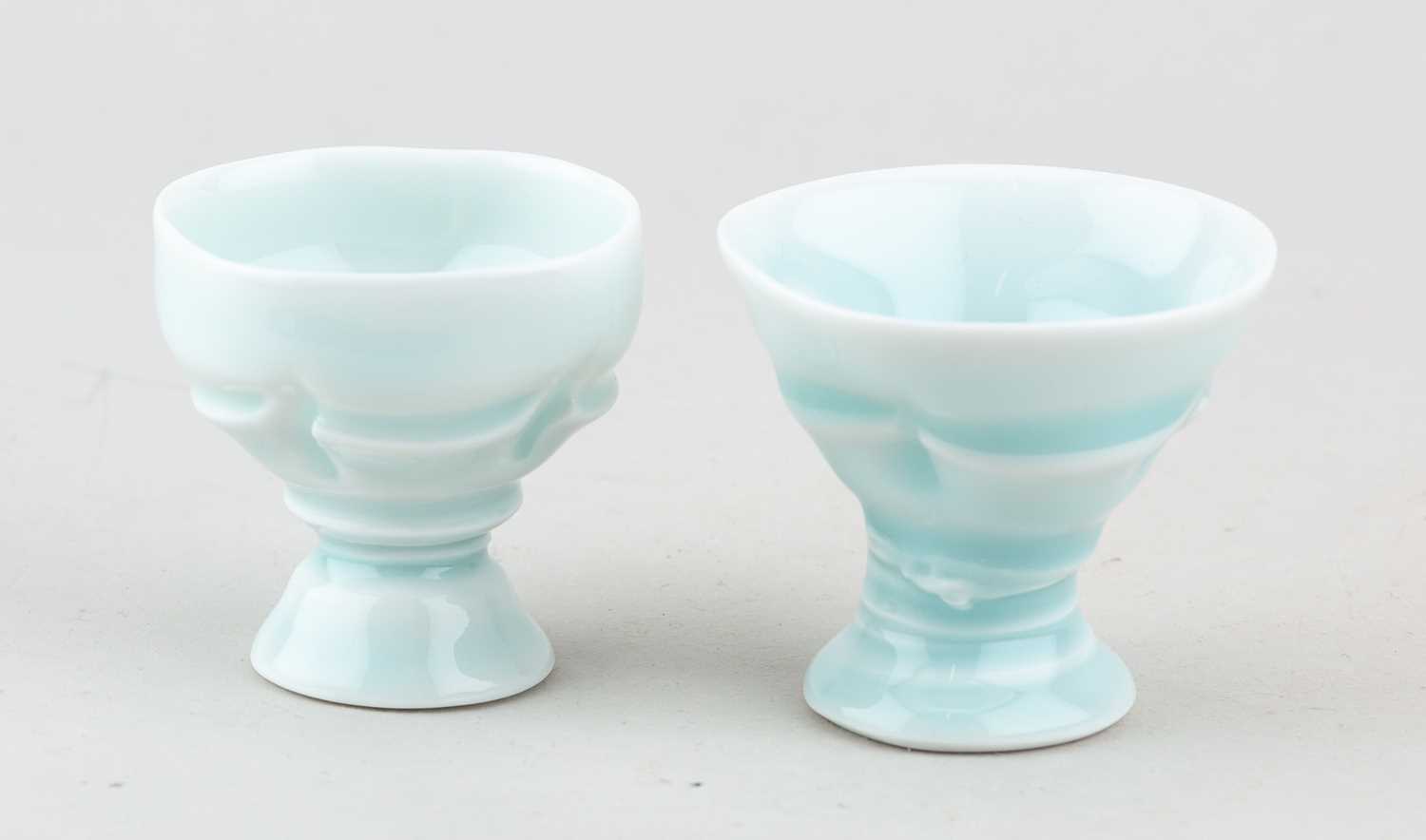 Lot 101 - TAKESHI YASUDA (born 1943); a pair of Qingbai...