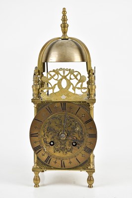 Lot 346 - A French lantern type carriage clock, with urn...