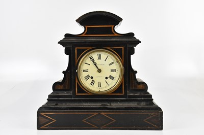 Lot 333 - A Victorian inlaid and ebonised slate effect...