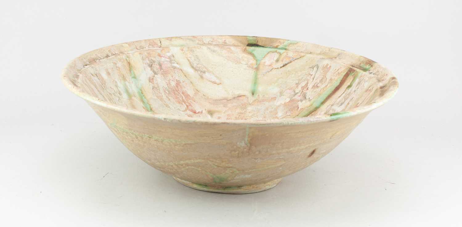 Lot 112 - GARY WOOD (1955-2023); a large stoneware bowl...