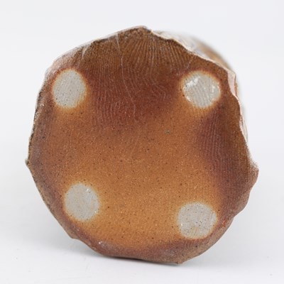 Lot 137 - SHEILA HERRING; a tall salt glazed jar and...