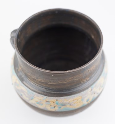 Lot 109 - ANDREW WILSON; a lugged bulbous stoneware...