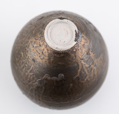 Lot 109 - ANDREW WILSON; a lugged bulbous stoneware...
