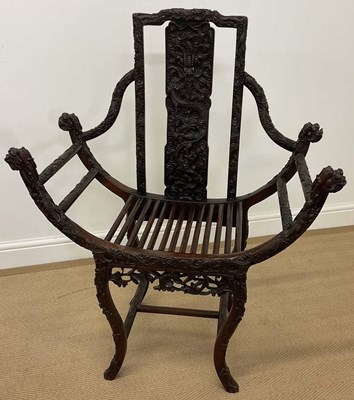 Lot 362 - A good 19th century Chinese rosewood chair,...