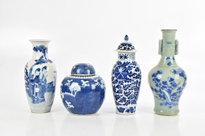 Lot 1078 - A late 19th century Chinese blue and white...