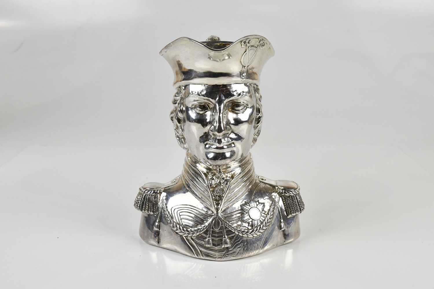 Lot 1435 - BERTHOLD MULLER; a Hanau silver toby jug...
