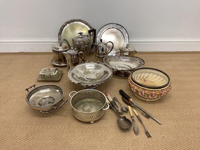 Lot 492 - A large collection of plated ware including a...