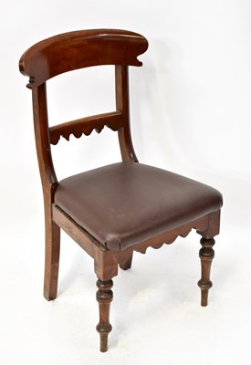 Lot 124 - A Victorian mahogany bar-back dining chair...