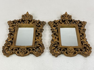 Lot 786 - A pair of gilt painted plaster small...