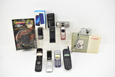 Lot 343 - Seven vintage mobile phones to include Nokia...