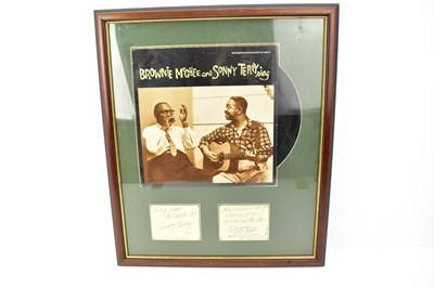 Lot 471 - BROWNIE MCGHEE & SONNY TERRY; a framed Blues...