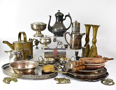 Lot 672 - A collection of silver-plated ware and...