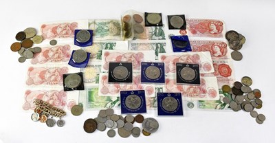 Lot 805 - A collection of UK and world coins, including...