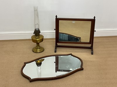 Lot 851 - A mahogany wall mirror, a dressing table...