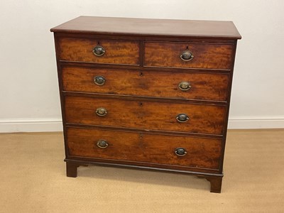 Lot 800 - A 19th century mahogany chest of two short...