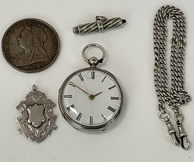 Lot 677 - A Victorian silver key wind open faced pocket...