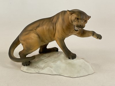 Lot 340 - BESWICK; a large matte glazed figure of puma...